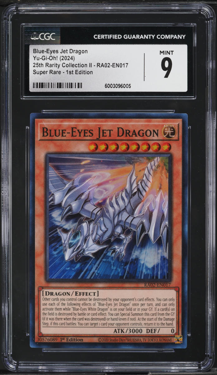 2024 Yu-Gi-Oh! 25th Rarity Collection II 1st Edition Blue-Eyes Jet Dragon CGC 9