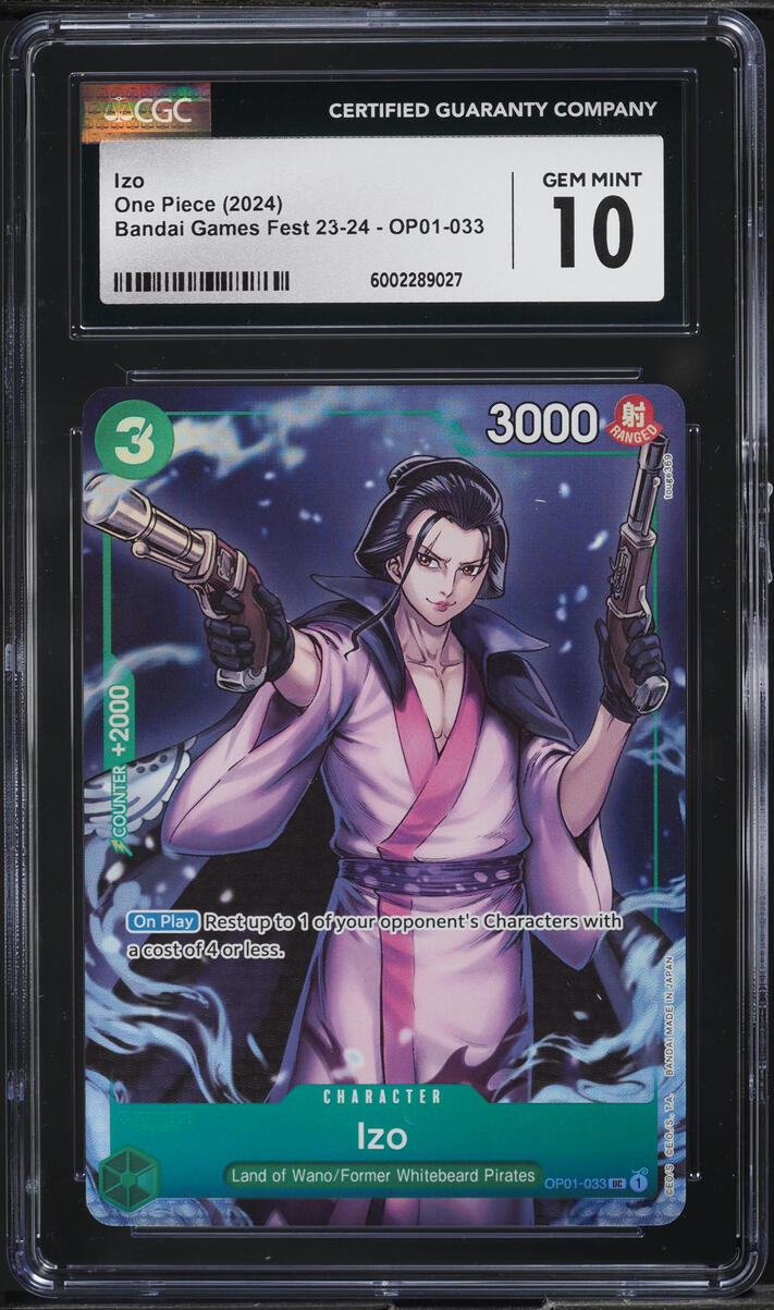 2024 One Piece Bandai Games Fest 23-24 Izo #OP01-033 CGC 10 GEM MINT