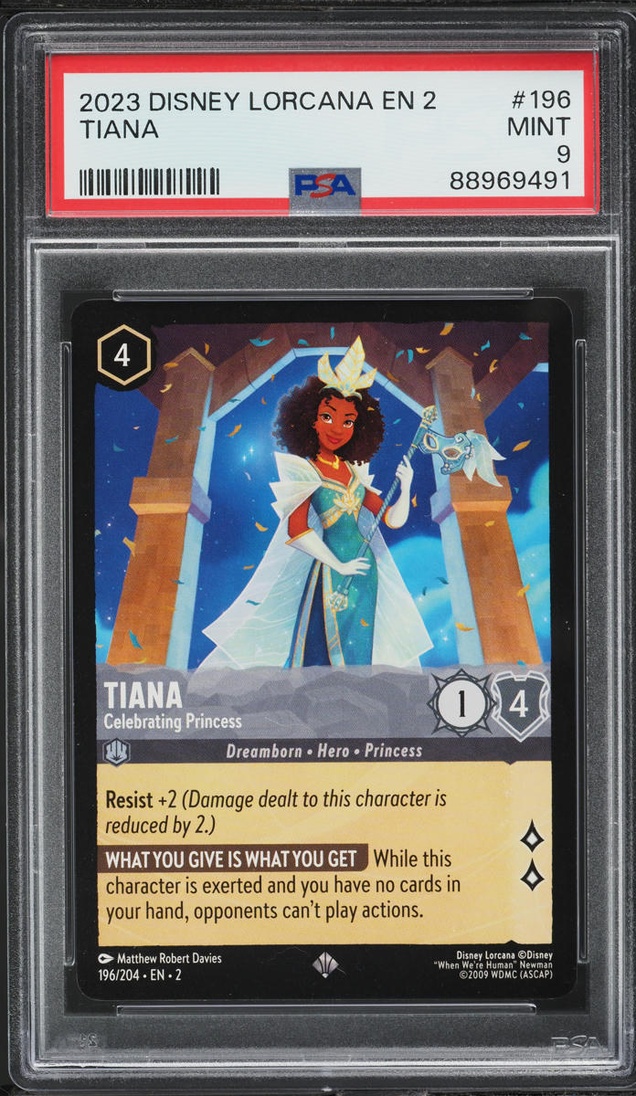 2023 Disney Lorcana Rise Of The Floodborn Tiana #196 PSA 9 MINT