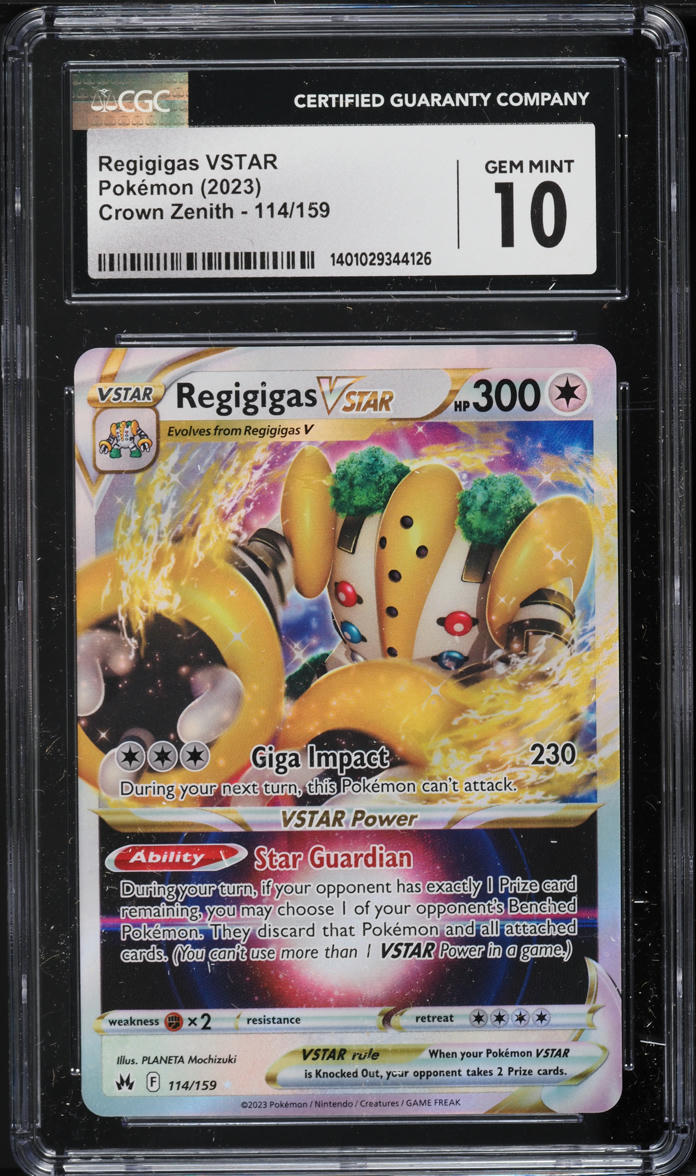 2023 Pokemon Sword & Shield Crown Zenith Regigigas VSTAR #114 CGC 10 GEM MINT