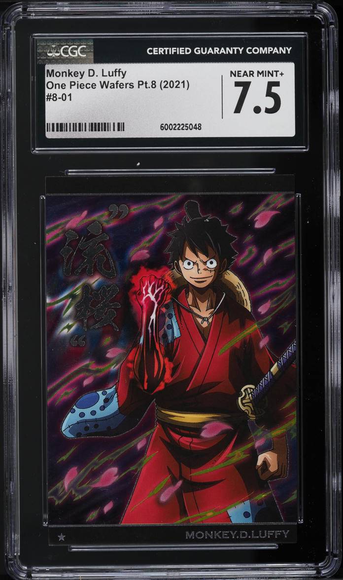 2021 One Piece Wafers Japanese Part 8 Monkey D. Luffy #8-01 CGC 7.5 NRMT+