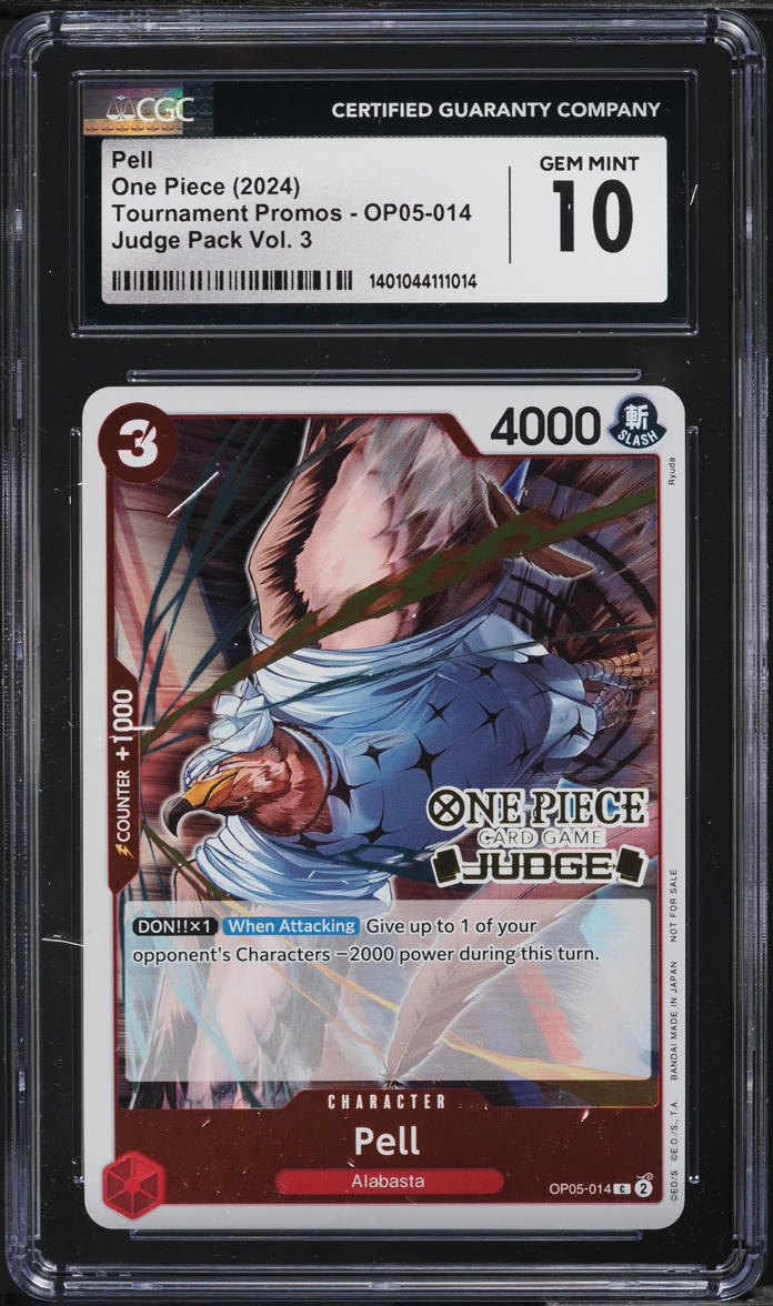 2024 One Piece Tournament Promo Judge Pack Vol 3 Pell #OP05-014 CGC 10 GEM MINT