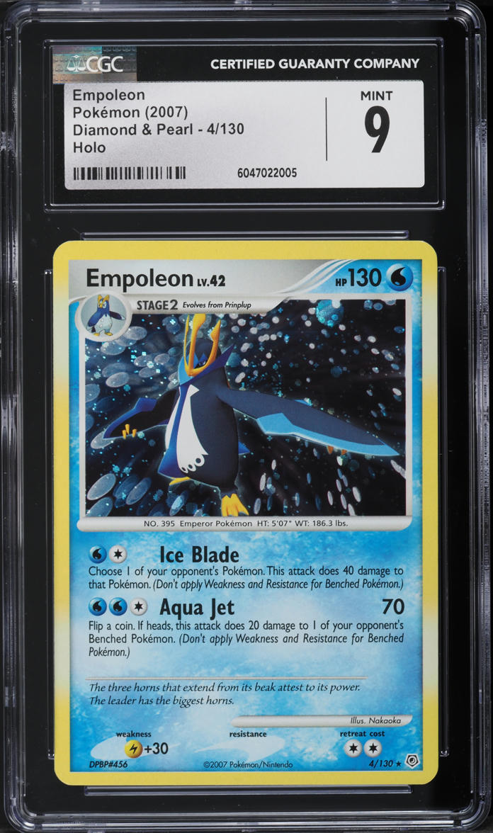 2007 Pokemon Diamond & Pearl Holo Empoleon #4 CGC 9 MINT