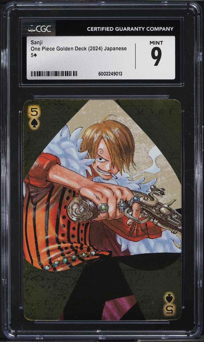 2024 One Piece Japanese Golden Deck Playing Cards Sanji CGC 9 MINT