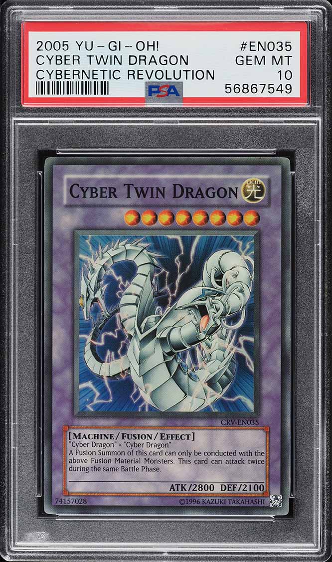 2005 Yu-Gi-Oh! Cybernetic Revolution Cyber Twin Dragon #CRV-EN035 PSA 10 GEM