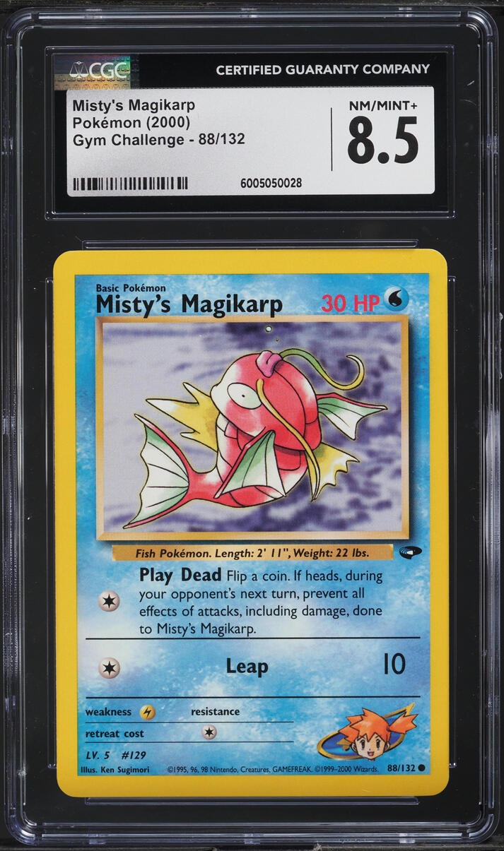 2000 Pokemon Gym Challenge Misty's Magikarp #88 CGC 8.5 NM-MT+