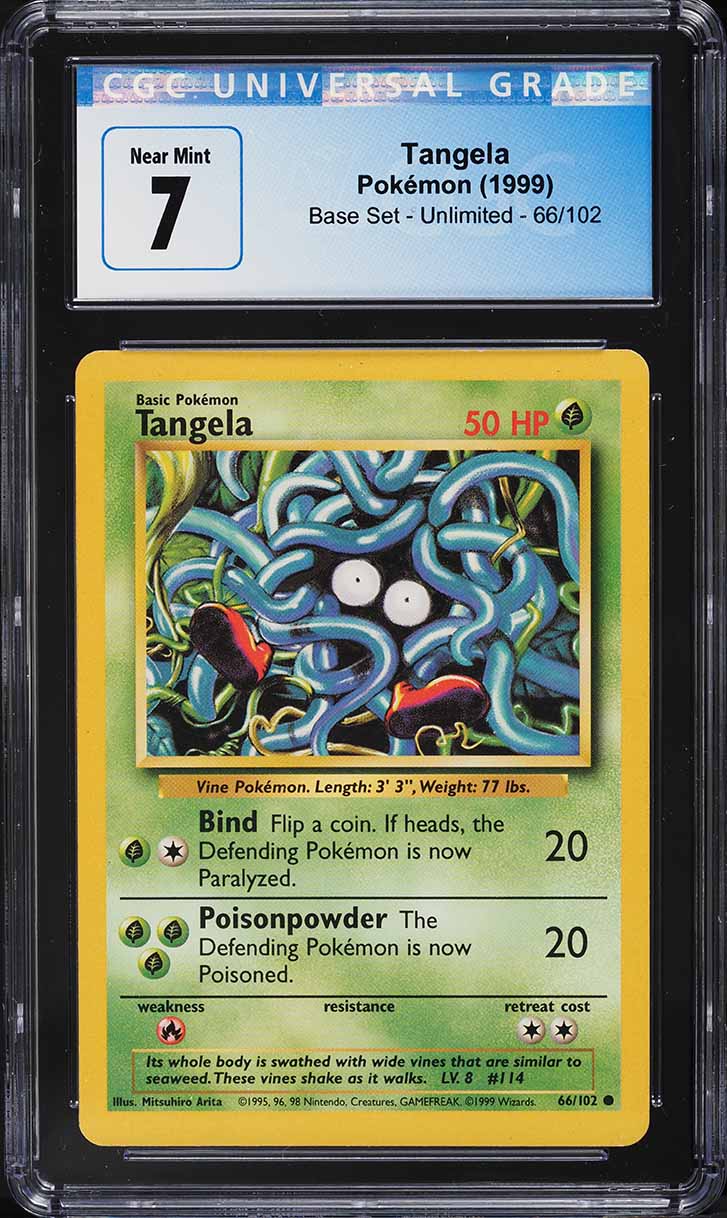 1999 Pokemon Base Set Tangela #66 CGC 7 NRMT