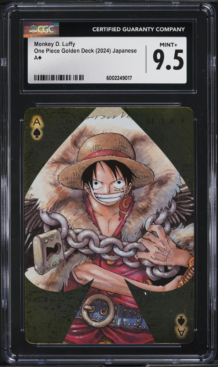 2024 One Piece Japanese Golden Deck Playing Cards Monkey D. Luffy CGC 9.5 MINT+