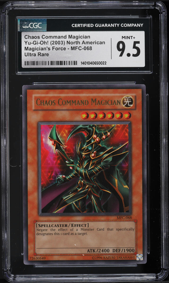 2003 Yu-Gi-Oh! Magician's Force Ultra Chaos Command Magician #MFC-068 CGC 9.5