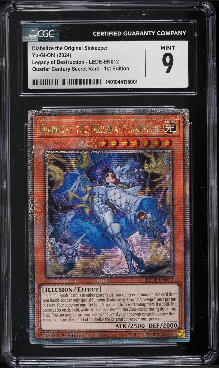 2024 Yu-Gi-Oh! LEDE 1st Edition Diabellze Original Sinkeeper #LEDE-EN012 CGC 9