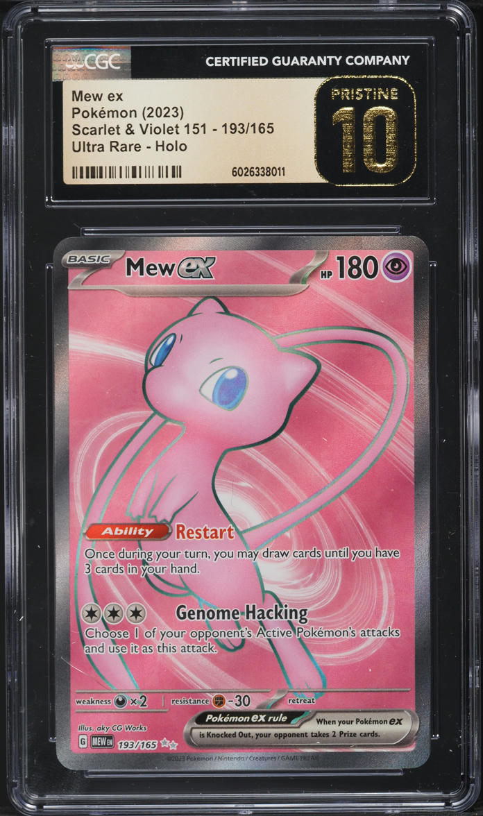 2023 Pokemon Scarlet & Violet 151 Full Art Mew ex #193 CGC 10 PRISTINE
