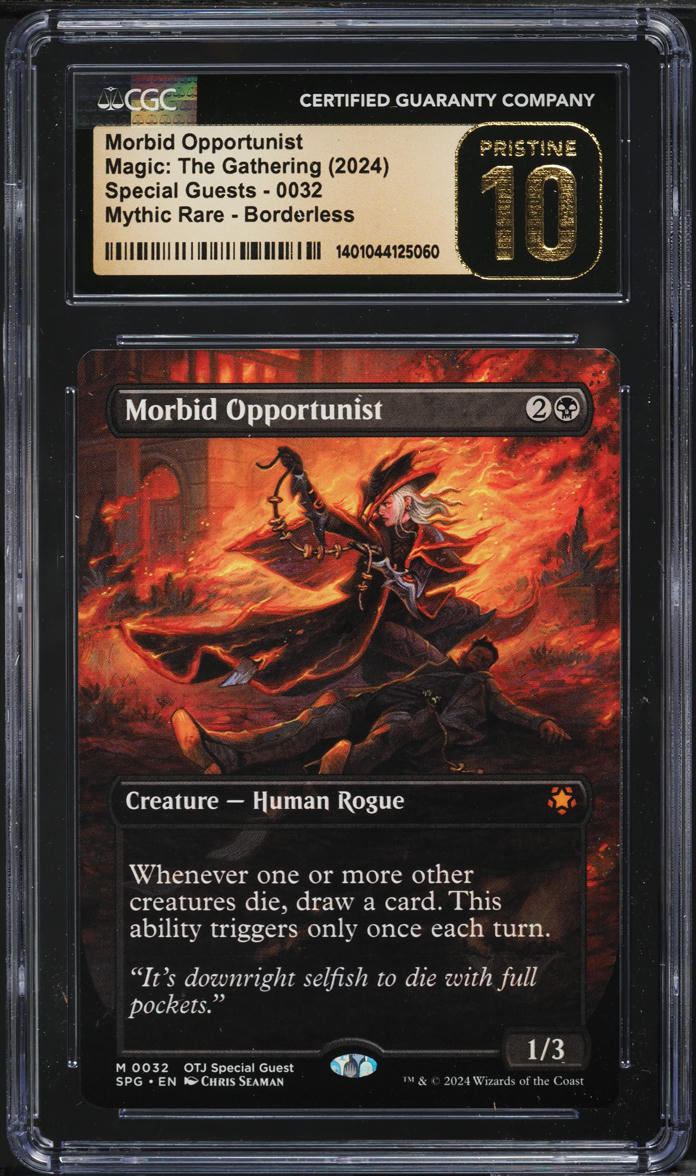 2024 Magic The Gathering Special Guests Borderless Morbid Opportunist #32 CGC 10