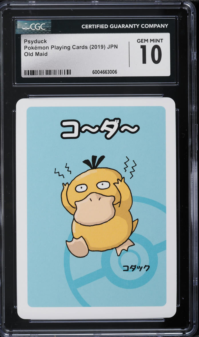 2019 Pokemon Japanese Playing Cards Old Maid Psyduck CGC 10 GEM MINT