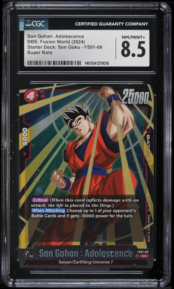 2024 Dragon Ball S Fusion World Starter Son Goku Son Gohan: Adolescence CGC 8.5