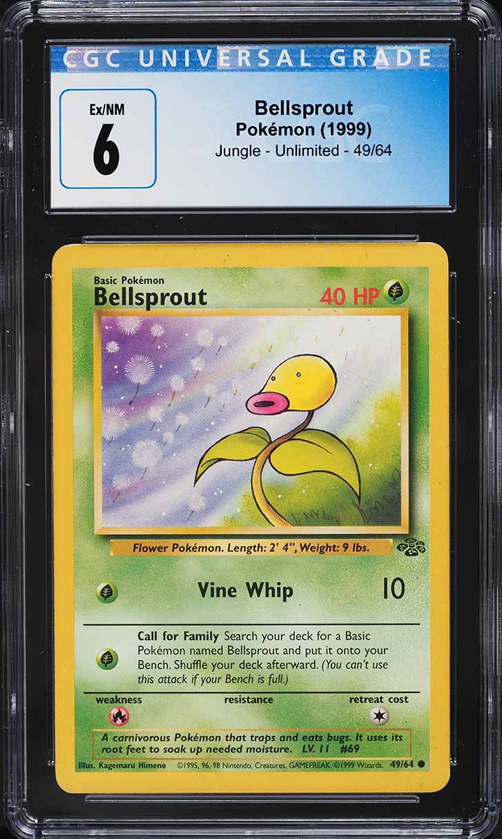 1999 Pokemon Jungle Bellsprout #49 CGC 6 EXMT