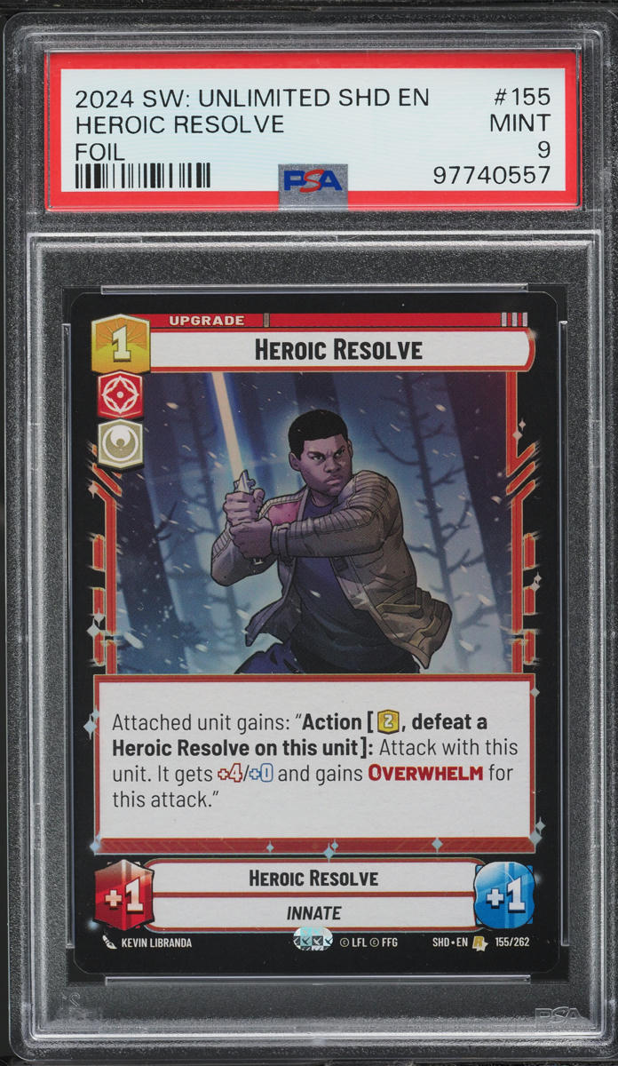 2024 Star Wars Unlimited Shadows Of The Galaxy Foil Heroic Resolve #155 PSA 9