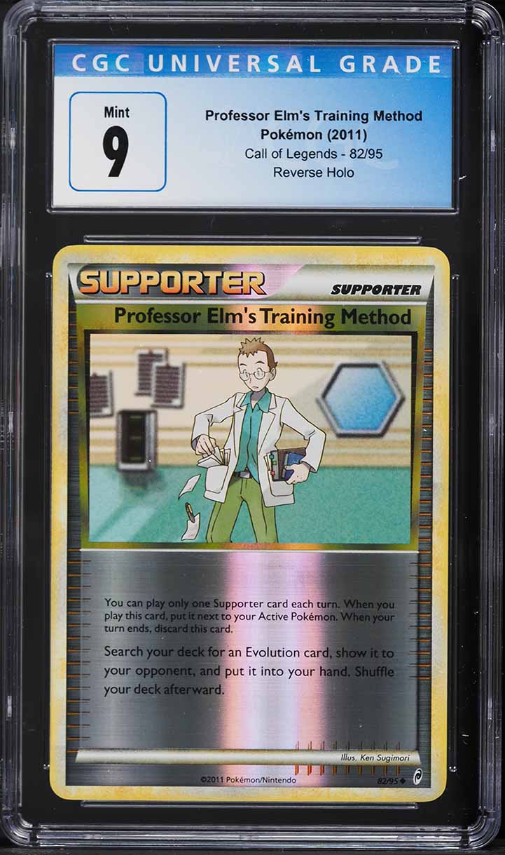 2011 Pokemon Call Of Legends Reverse Holo Elm's Training Method #82 CGC 9 MINT