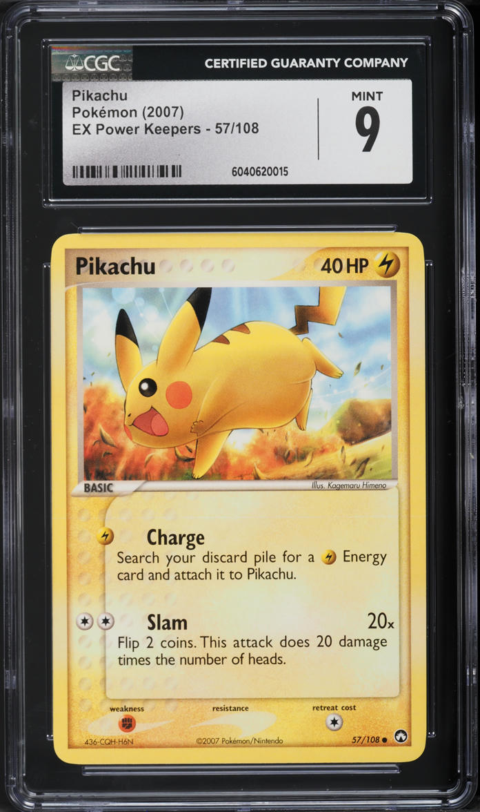 2007 Pokemon EX Power Keepers Pikachu #57 CGC 9 MINT