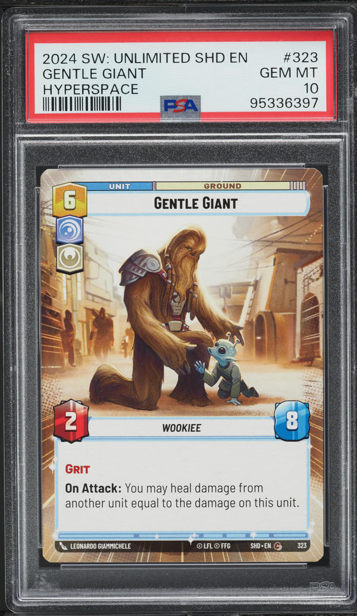 2024 Star Wars Unlimited Shadows Of The Galaxy Hyperspace Gentle Giant PSA 10