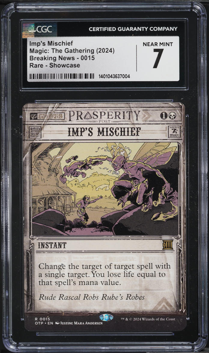 2024 Magic The Gathering MTG Breaking News Showcase Imp's Mischief #15 CGC 7