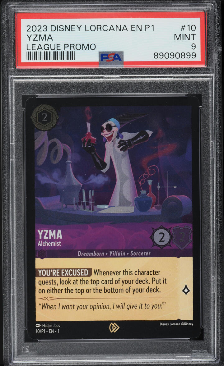 2023 Disney Lorcana League Promo Yzma Alchemist #10 PSA 9 MINT