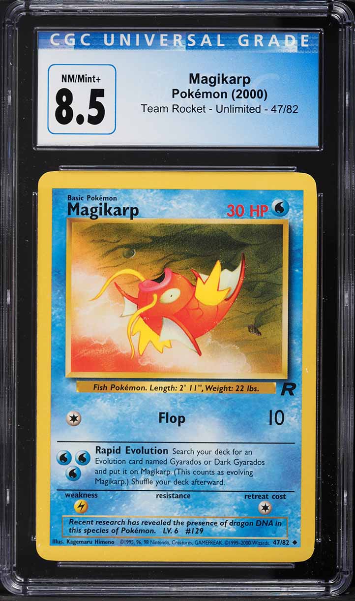 2000 Pokemon Team Rocket Magikarp #47 CGC 8.5 NM-MT+