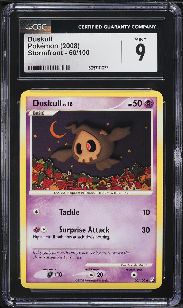 2008 Pokemon Stormfront Duskull #60 CGC 9 MINT