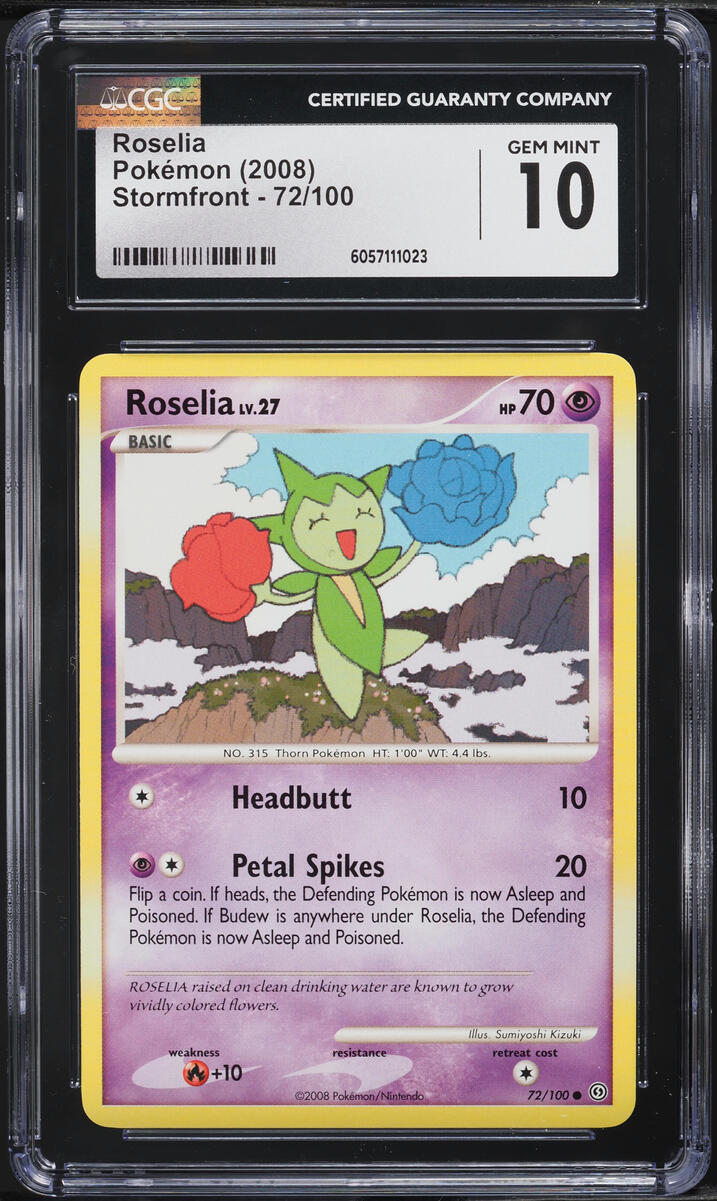 2008 Pokemon Stormfront Roselia #72 CGC 10 GEM MINT