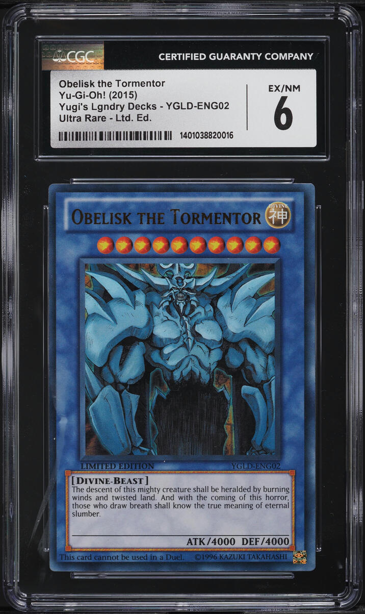 2015 Yu-Gi-Oh! Yugi's Legendary Decks Obelisk The Tormentor #YGLD-ENG02 CGC 6