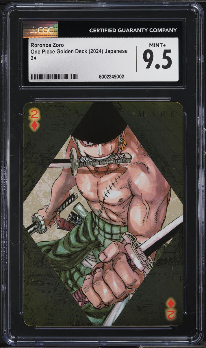 2024 One Piece Japanese Golden Deck Playing Cards Roronoa Zoro CGC 9.5 MINT+