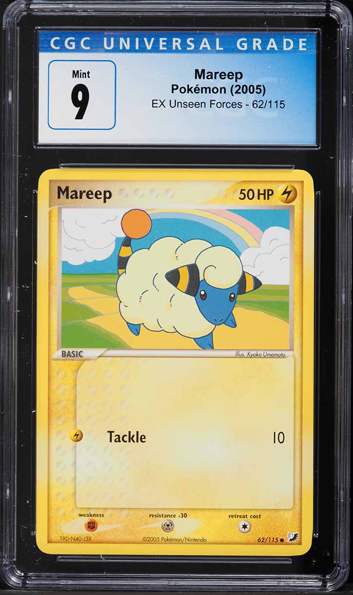 2005 Pokemon EX Unseen Forces Mareep #62 CGC 9 MINT