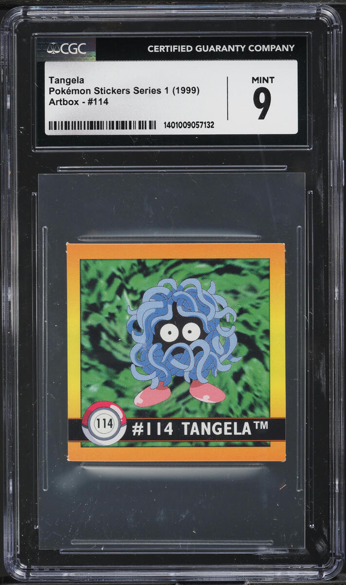 1999 Pokemon Stickers Series 1 Artbox Tangela #114 CGC 9 MINT