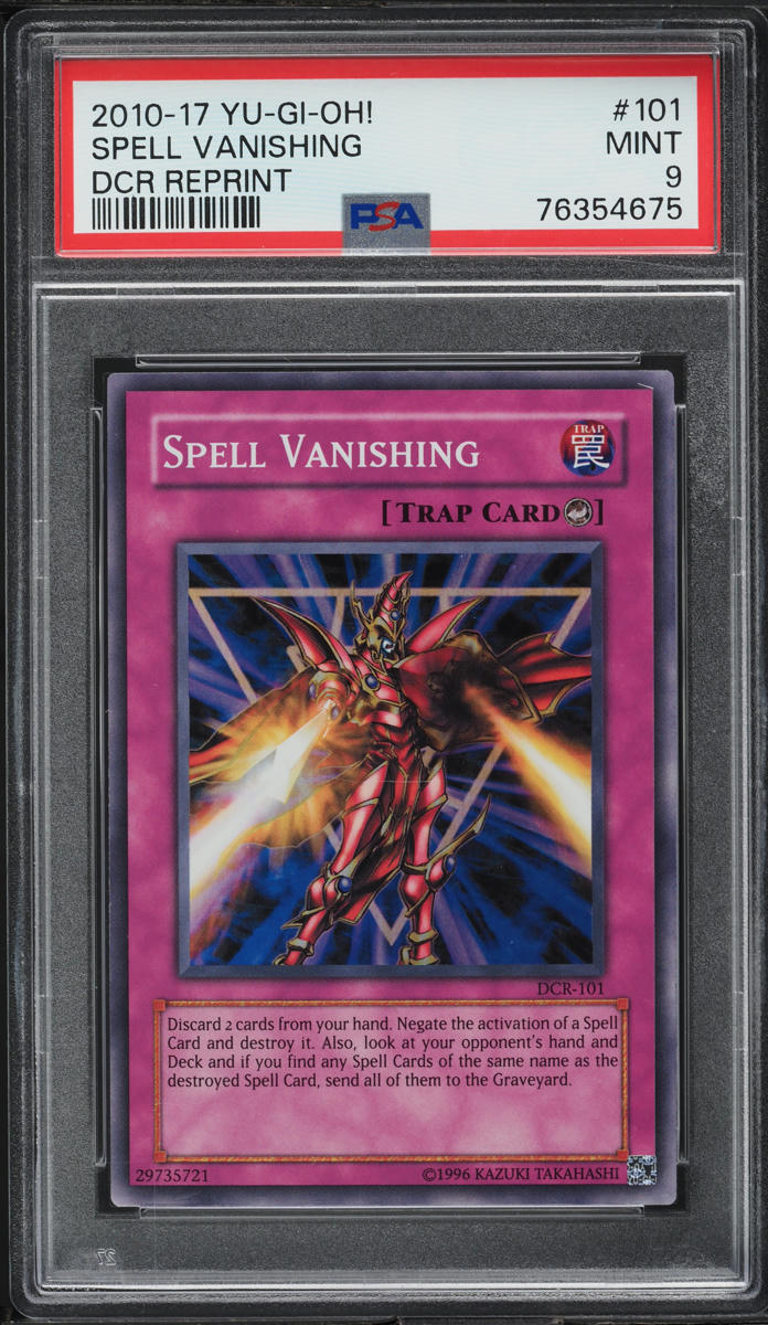 2010 Yu-Gi-Oh! Dark Crisis Reprint Spell Vanishing #DCR-101 PSA 9 MINT