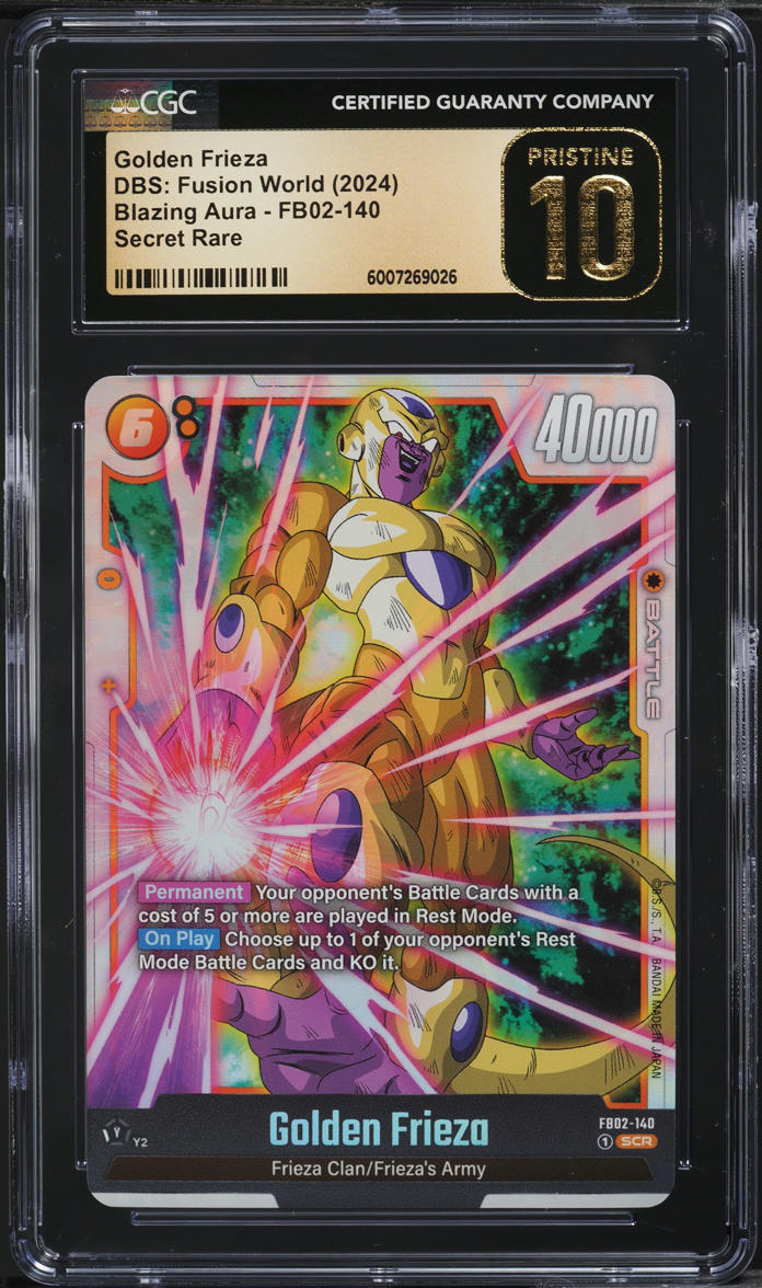 2024 Dragon Ball Super Fusion World Blazing Aura Golden Frieza CGC 10 PRISTINE