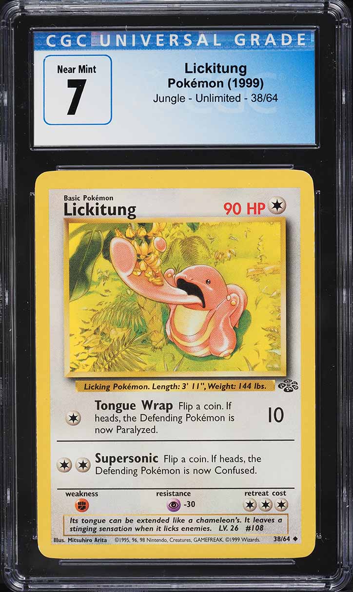 1999 Pokemon Jungle Lickitung #38 CGC 7 NRMT