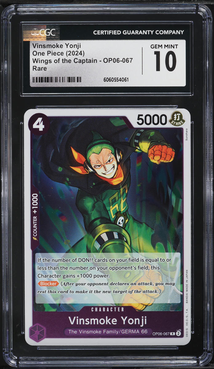 2024 One Piece Wings Of The Captain Vinsmoke Yonji #OP06-067 CGC 10 GEM MINT