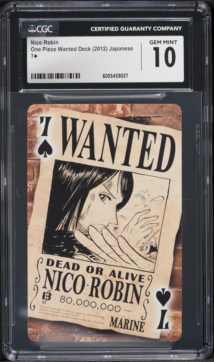 2012 One Piece Japanese Playing Cards Wanted Deck Nico Robin CGC 10 GEM MINT