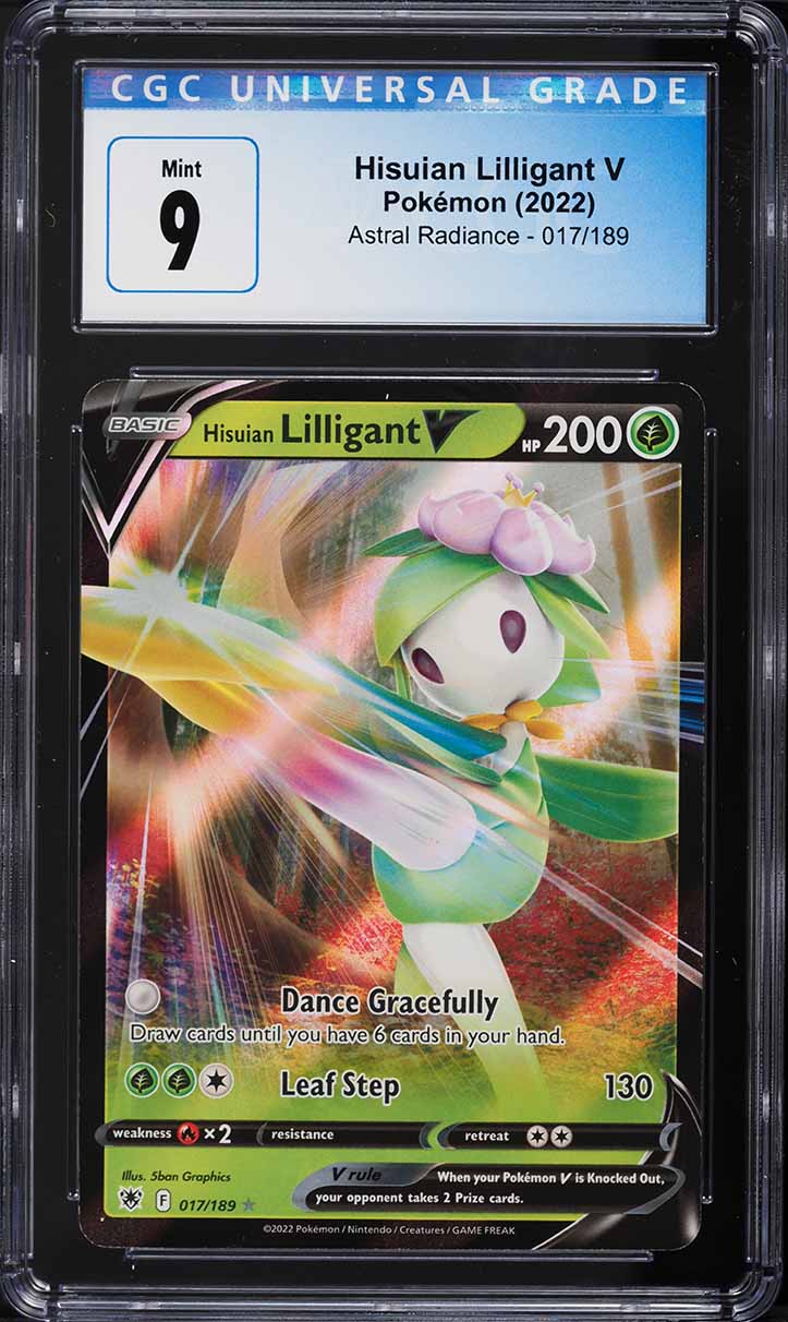 2022 Pokemon Sword & Shield Astral Radiance Hisuian Lilligant V #17 CGC 9 MINT