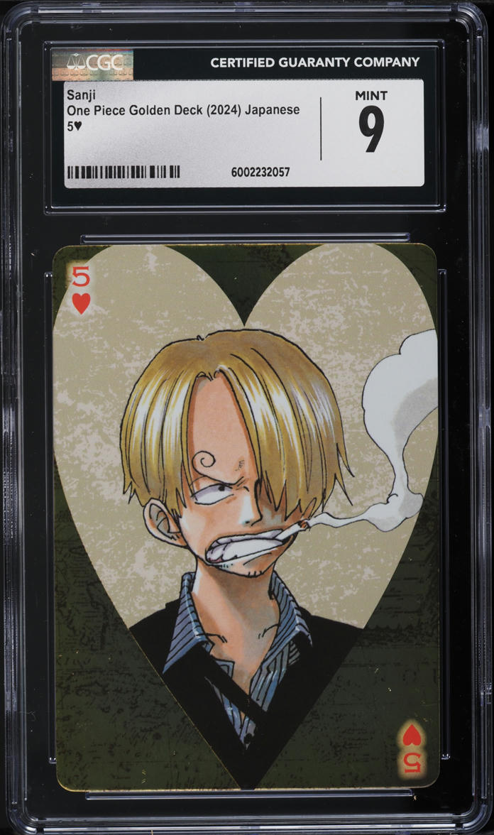 2024 One Piece Japanese Golden Deck Playing Cards Sanji CGC 9 MINT