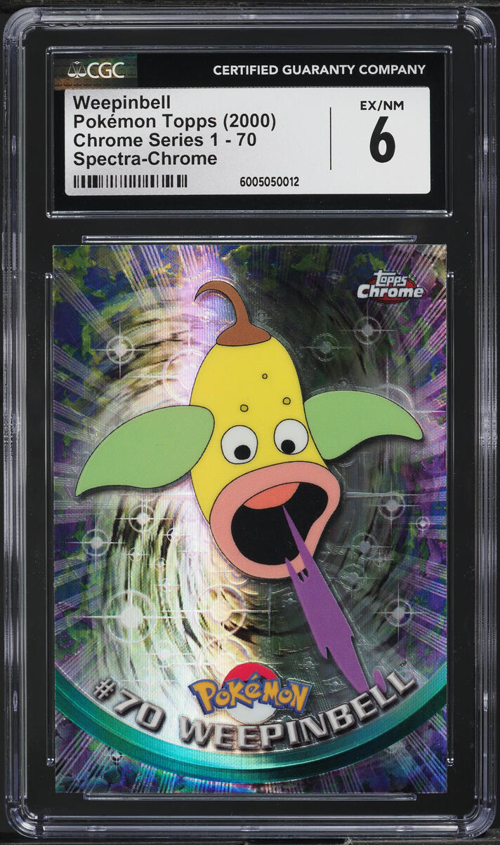 2000 Topps Chrome Pokemon Series 1 Spectra-Chrome Weepinbell #70 CGC 6 EXMT