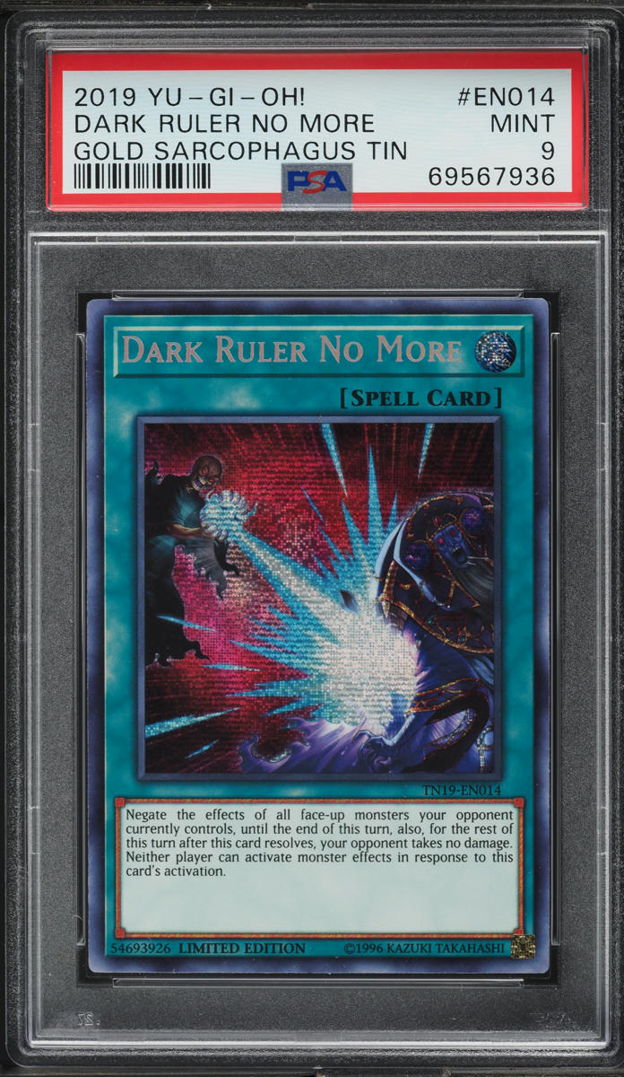 2019 Yu-Gi-Oh! Gold Sarcophagus Tin Dark Ruler No More #TN19-EN014 PSA 9 MINT