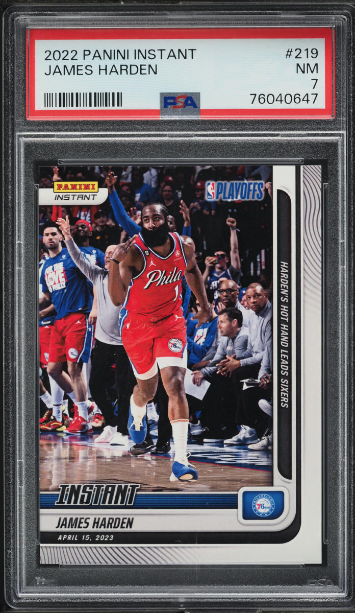 2022 Panini Instant James Harden #219 PSA 7 NRMT