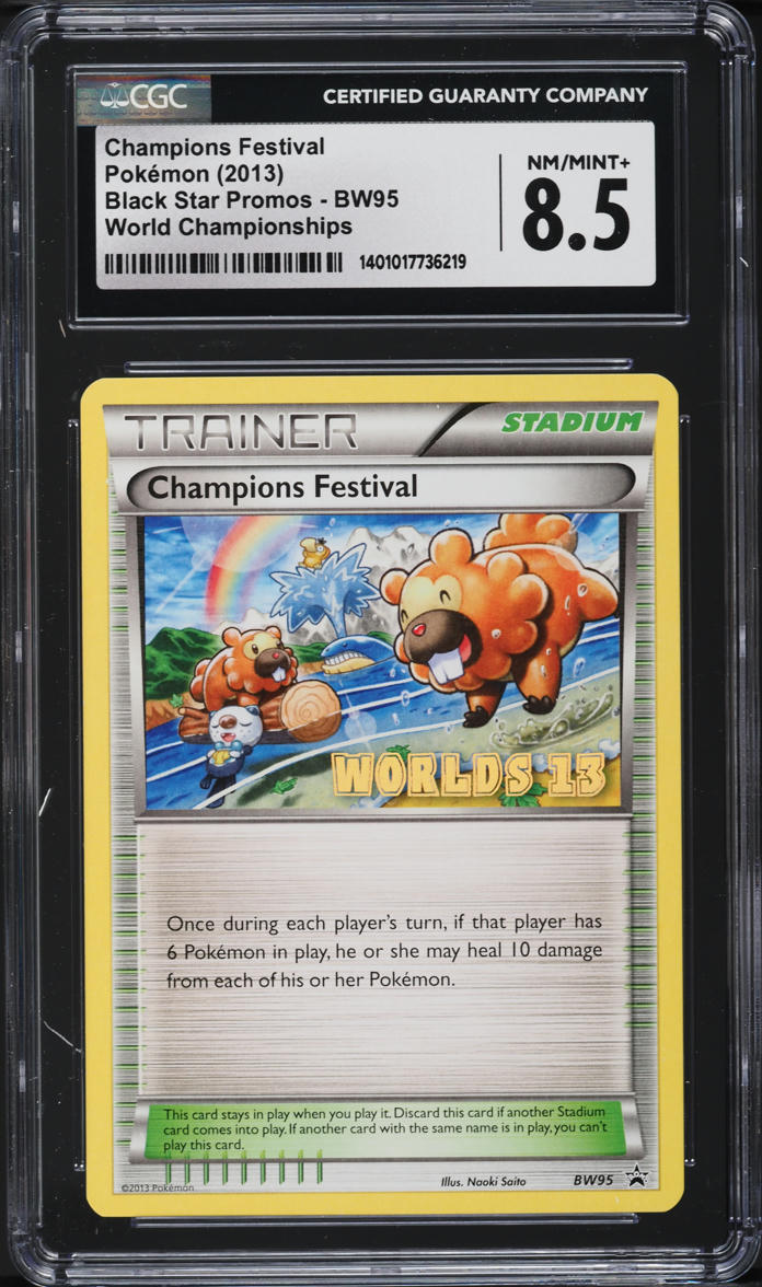 2013 Pokemon BW Black Star Promo World Champions Festival #BW95 CGC 8.5 NM-MT+