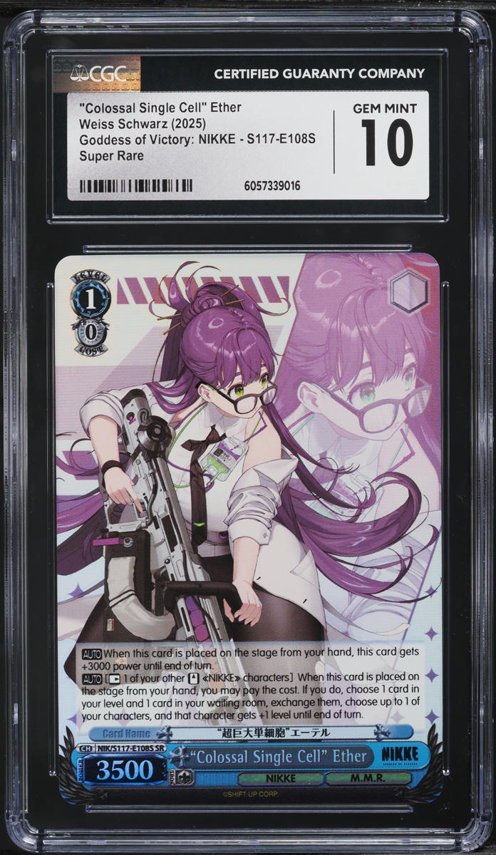 2025 Weiss Schwarz Goddess Of Victory NIKKE Ether SR #S117-E108S CGC 10