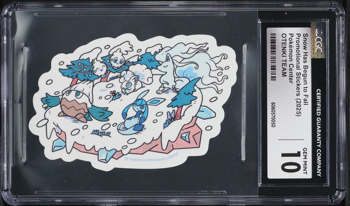 2025 Pokemon Japanese Center Promo Stickers Otenki Snow Has Begun To Fall CGC 10