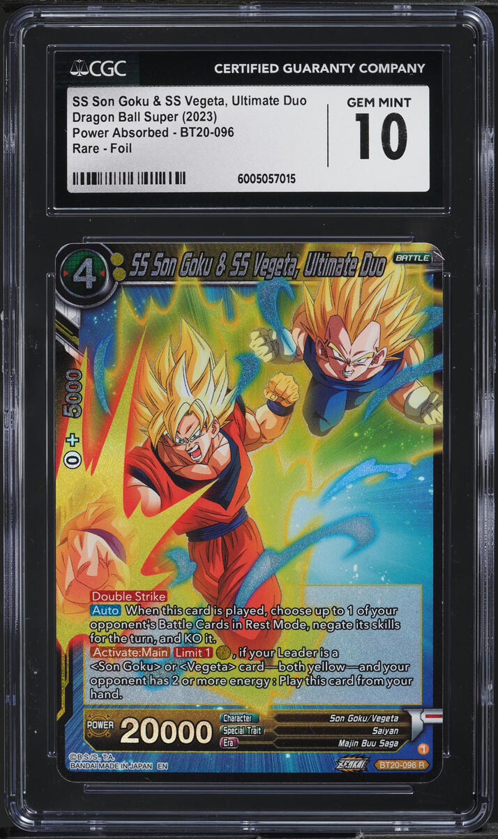 2023 Dragon Ball S Power Absorbed Foil SS Goku & SS Vegeta, Ultimate Duo CGC 10