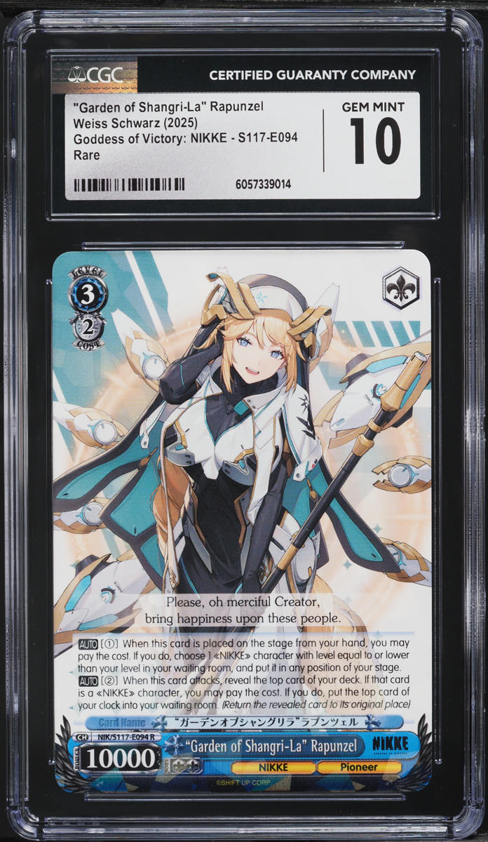 2025 Weiss Schwarz Goddess Victory NIKKE Shangri-La Rapunzel #S117-E094 CGC 10