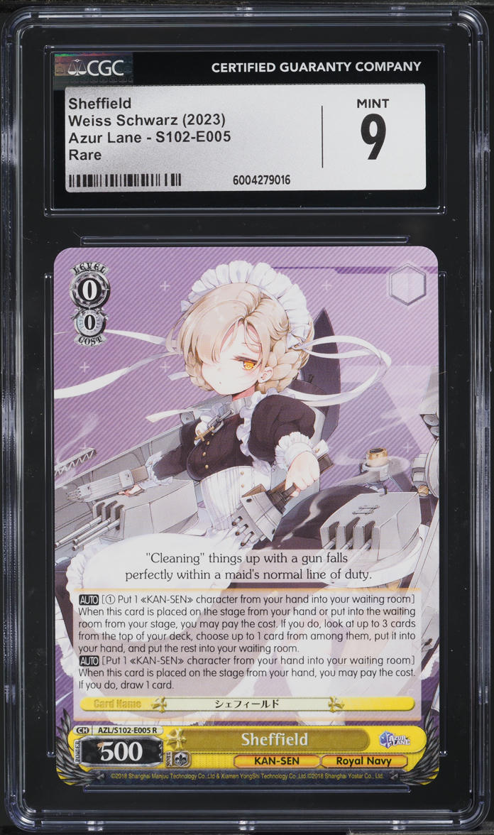 2023 Weiss Schwarz Azur Lane Sheffield #S102-E005 CGC 9 MINT