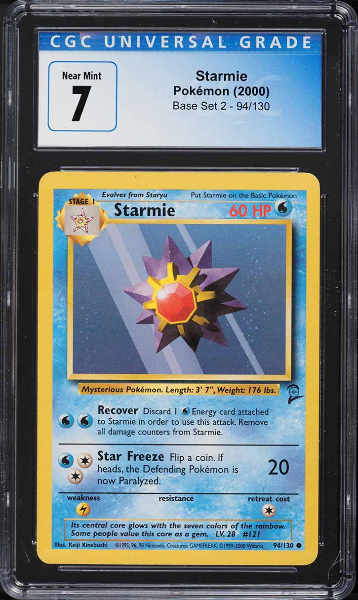 2000 Pokemon Base Set 2 Starmie #94 CGC 7 NRMT