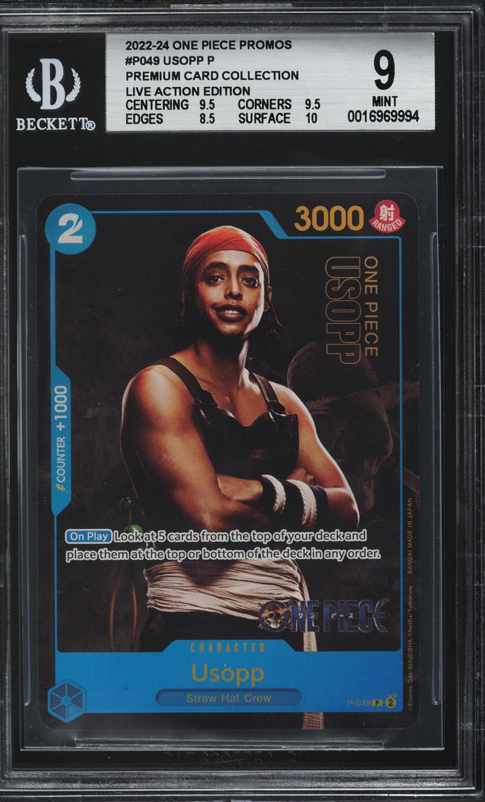 2022 One Piece Promo Premium Collection Live Action Edition Usopp #P-049 BGS 9